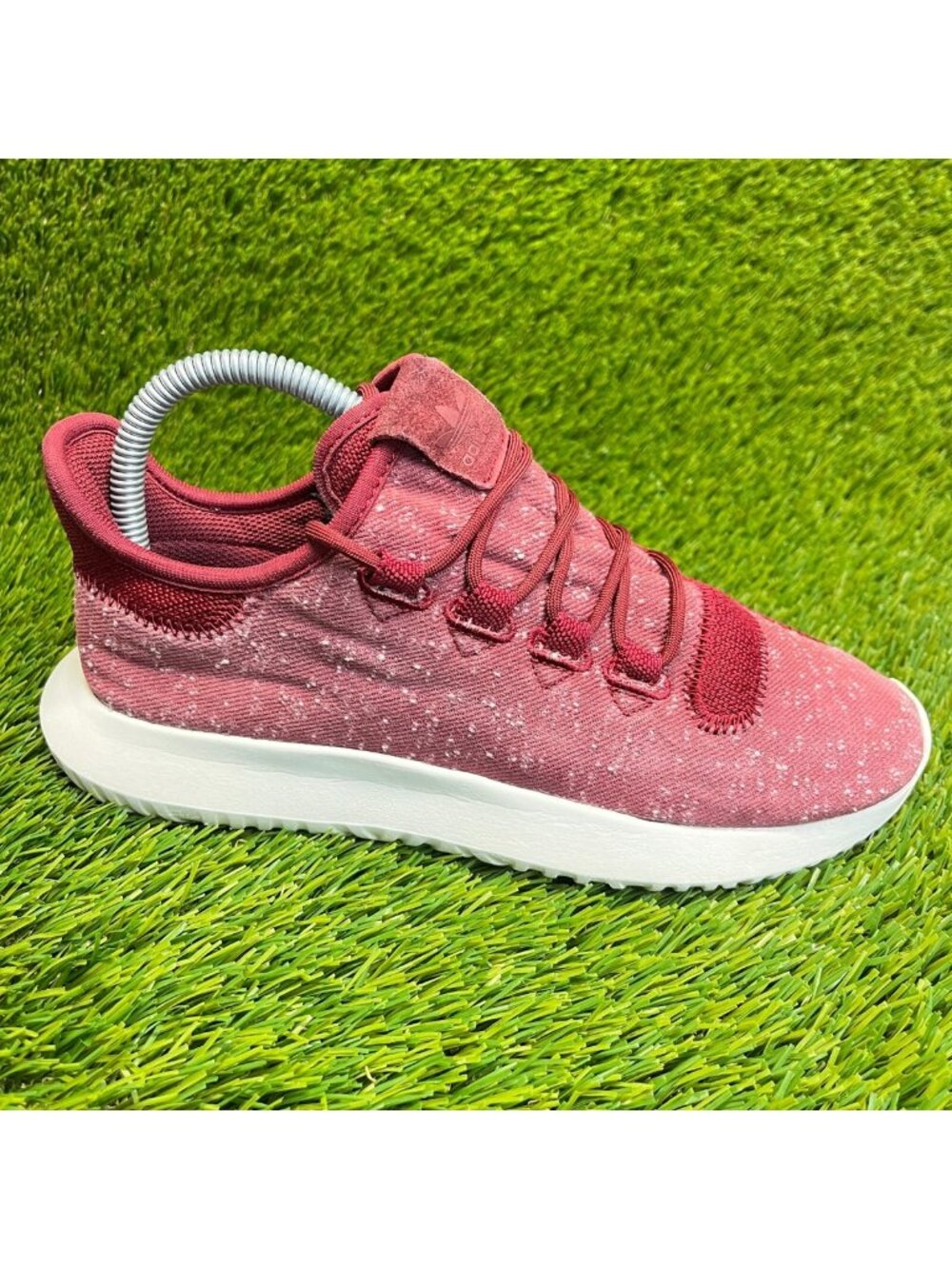 Adidas Tubular Shadow Girls Boys Size 5.5Y Burgundy Running Shoes Sneakers